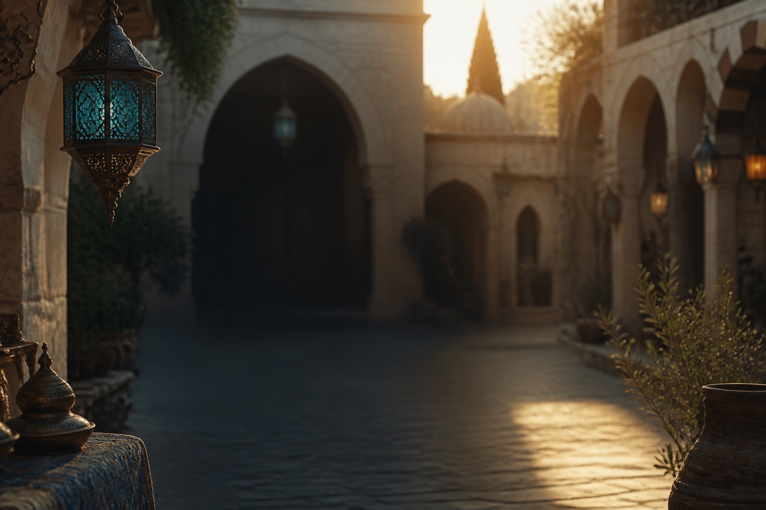 A peaceful courtyard