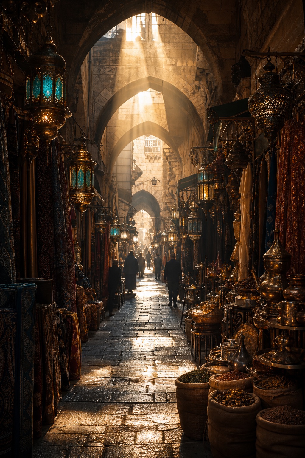 A sunlit lane in the old city